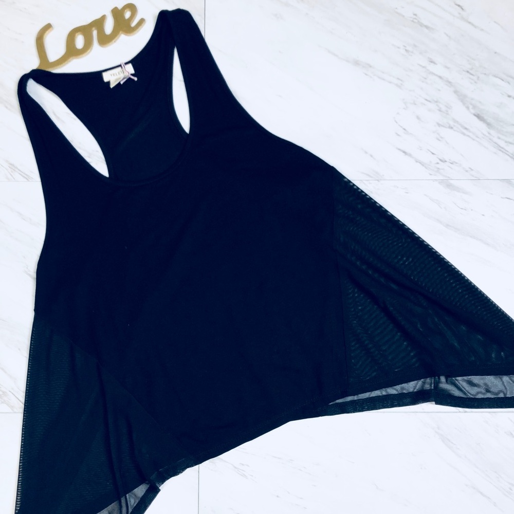Black flowy casual fitness tank top Razorback